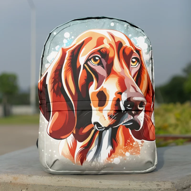 Scent Wonder Energetic Redbone Coonhound Breed Minimalist Backpack