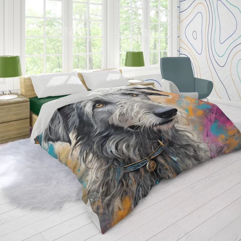 Scottish Deerhound Beauty Loyal Dog Duvet Cover