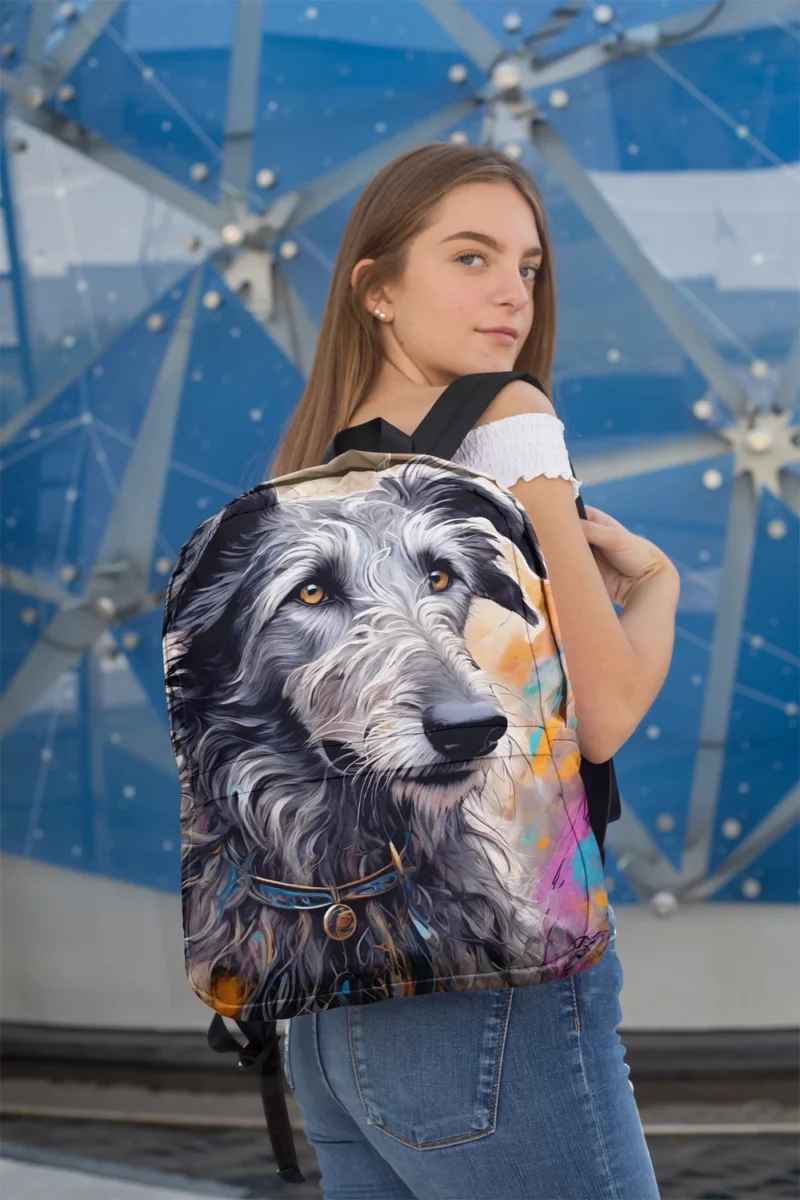 Scottish Deerhound Beauty Loyal Dog Minimalist Backpack 2