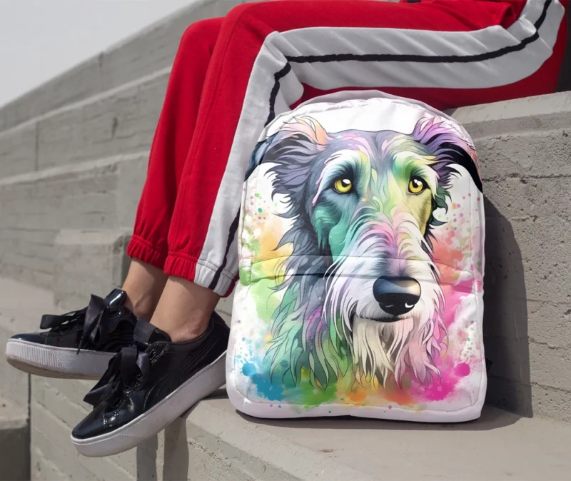 Scottish Deerhound Charm The Elegant Dog Minimalist Backpack 1