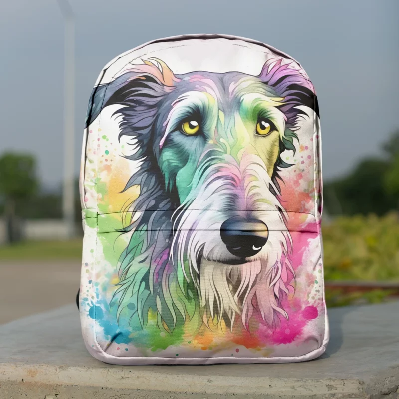 Scottish Deerhound Charm The Elegant Dog Minimalist Backpack