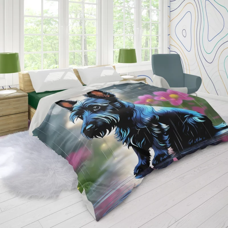 Scottish Terrier Bold Loyal Companion Duvet Cover