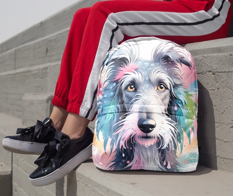 Scottish Wonder Deerhound Dog Breed Minimalist Backpack 1