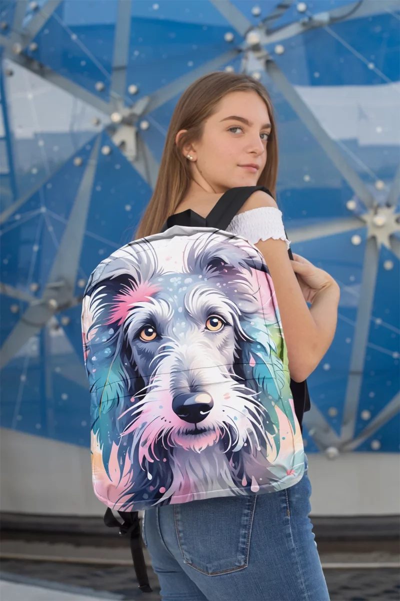 Scottish Wonder Deerhound Dog Breed Minimalist Backpack 2