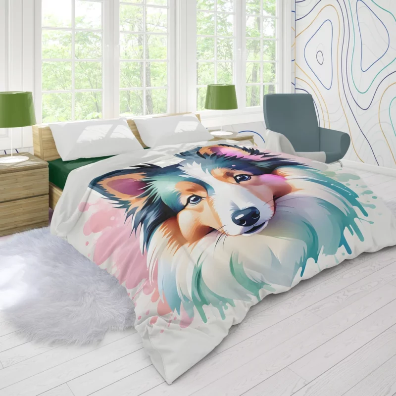 Sheepdog Charm Shetland Companion Dog Duvet Cover