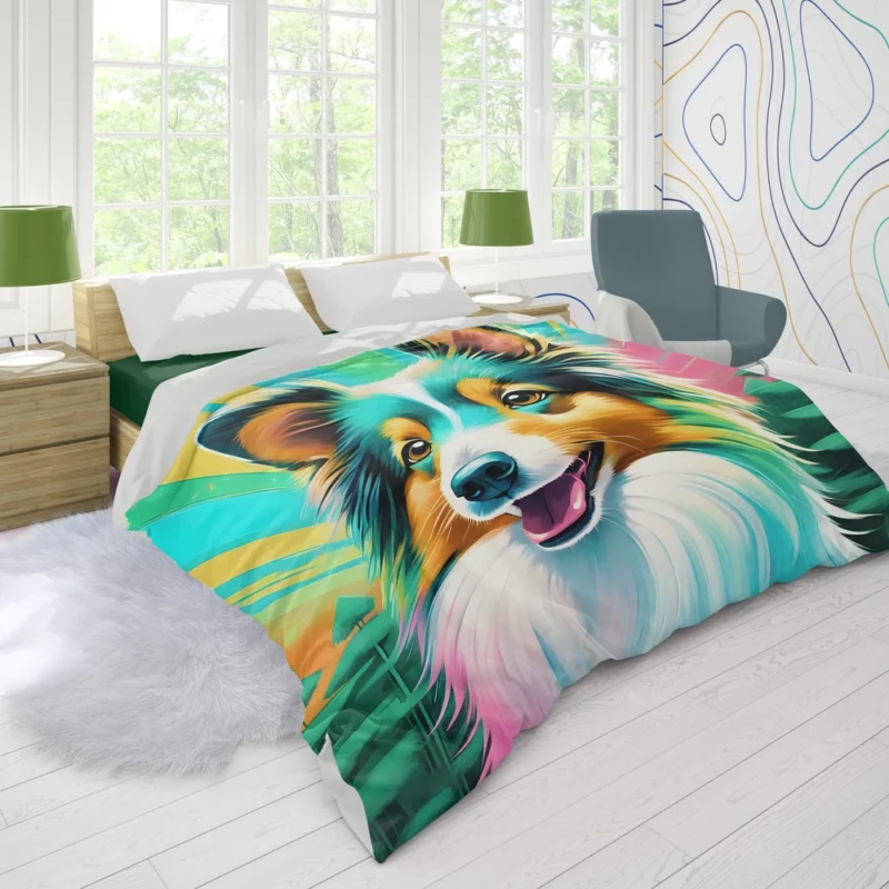 Shetland Sheepdog Majesty Elegant Dog Duvet Cover