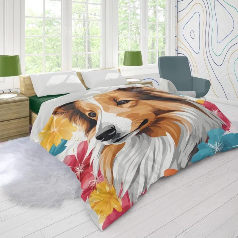 Shetland Sheepdog Smart and Graceful Duvet Cover