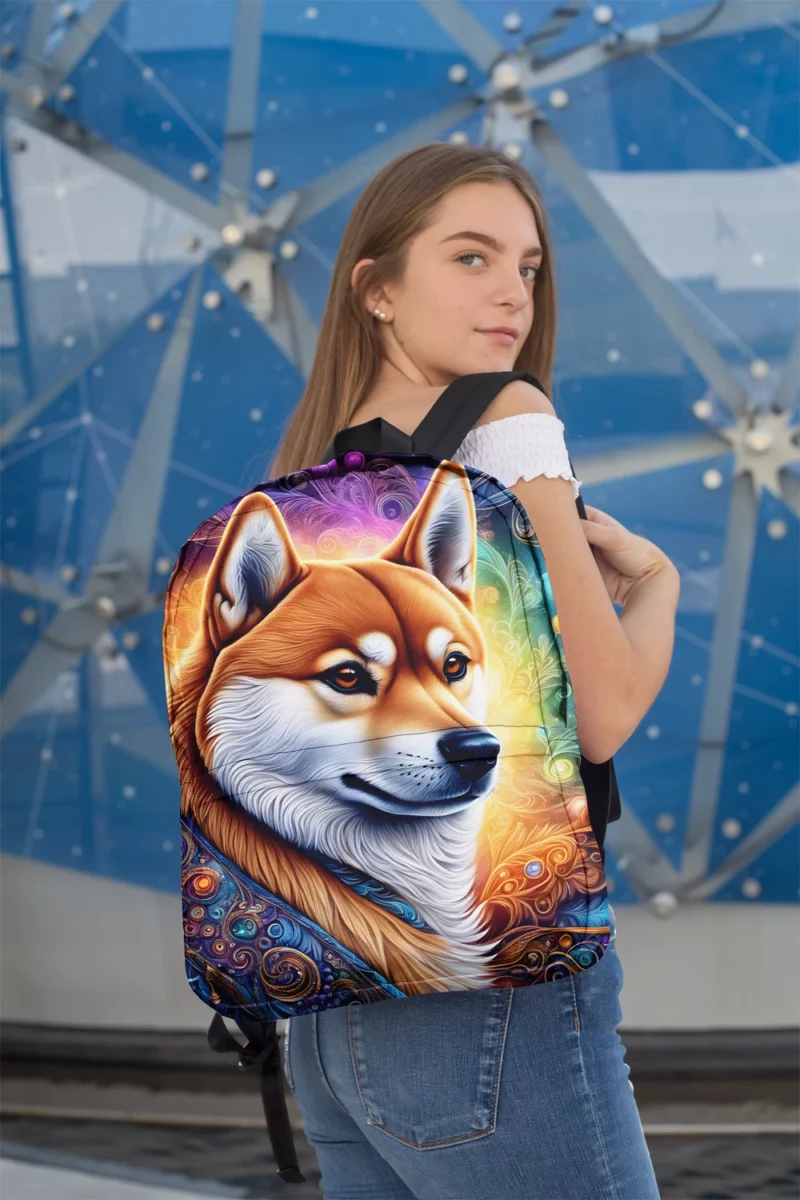 Shiba Inu Beauty Elegant Dog Minimalist Backpack 2