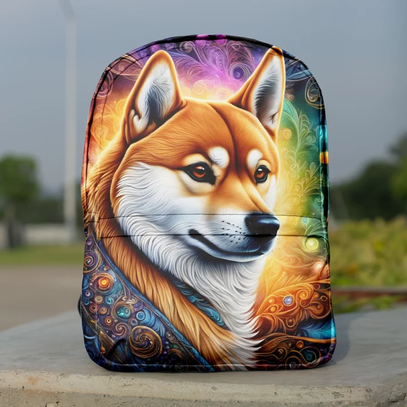 Shiba Inu Beauty Elegant Dog Minimalist Backpack