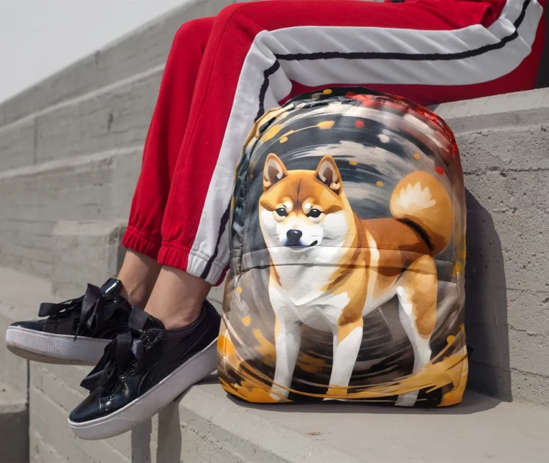 Shiba Inu Joy Playful Companion Minimalist Backpack 1