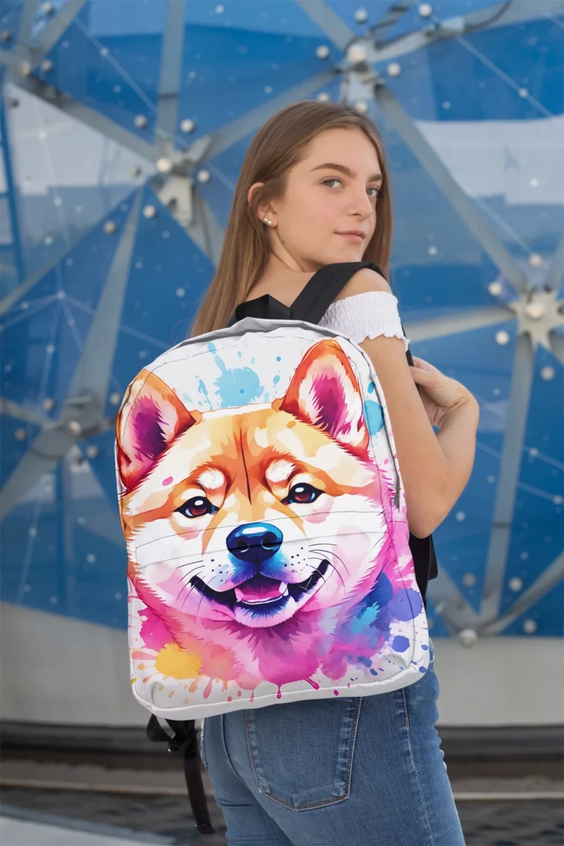 Shiba Inu Majesty Energetic Dog Minimalist Backpack 2