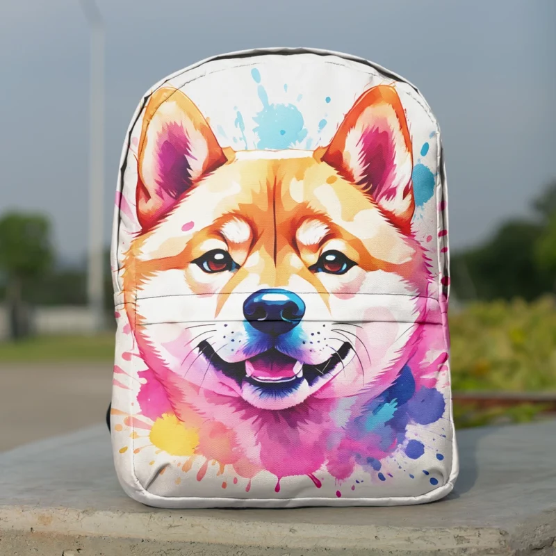 Shiba Inu Majesty Energetic Dog Minimalist Backpack