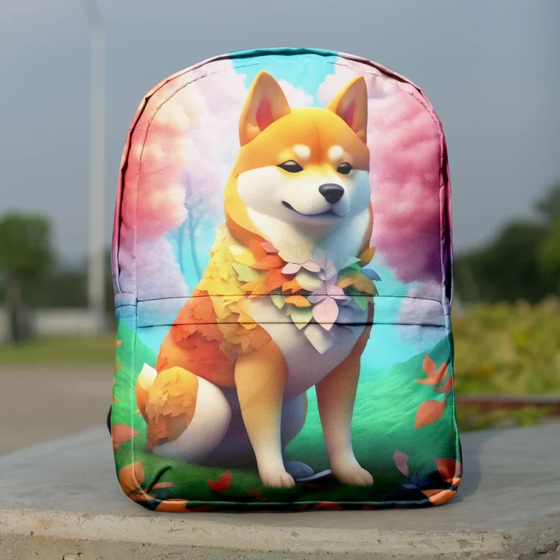 Shiba Inu Spirited Japanese Companion Minimalist Backpack