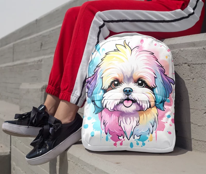 Shih-Poo Charm Lively Companion Minimalist Backpack 1