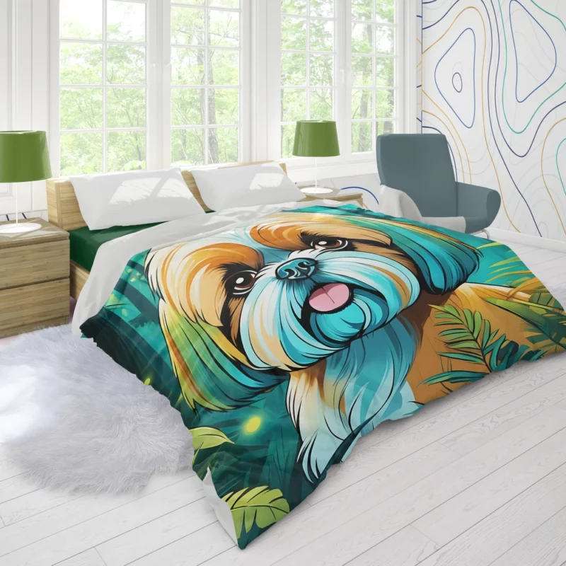 Shih Tzu Majesty Devoted Dog Duvet Cover