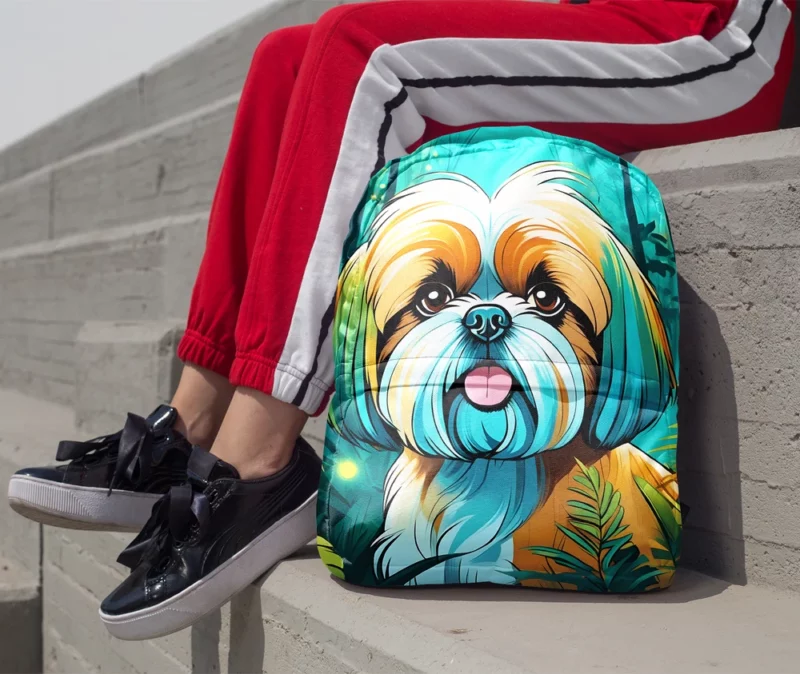 Shih Tzu Majesty Devoted Dog Minimalist Backpack 1