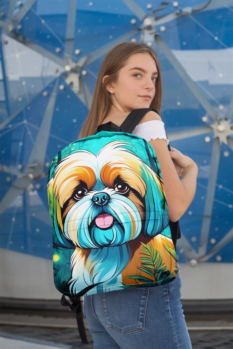 Shih Tzu Majesty Devoted Dog Minimalist Backpack 2