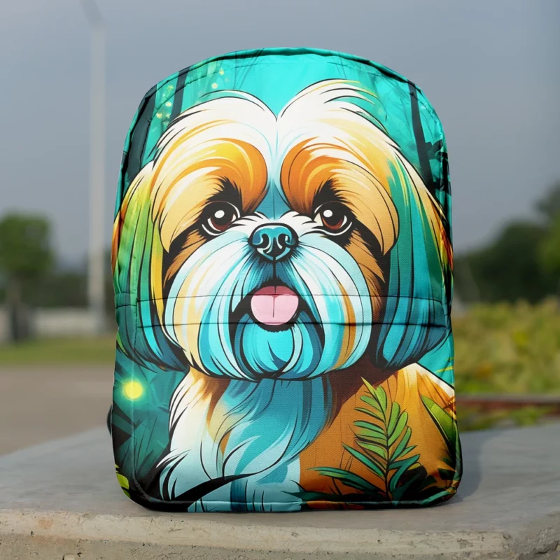 Shih Tzu Majesty Devoted Dog Minimalist Backpack