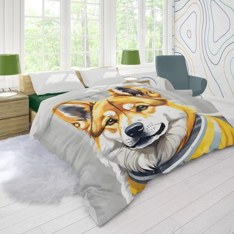 Shikoku Beauty Elegant Dog Duvet Cover