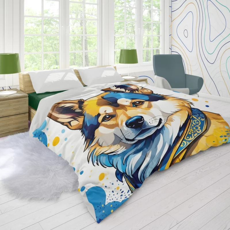 Shikoku Majesty Loyal Dog Duvet Cover