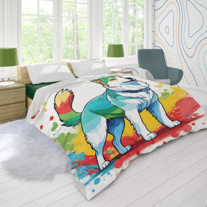 Shikoku Wilderness Loyal Dog Duvet Cover