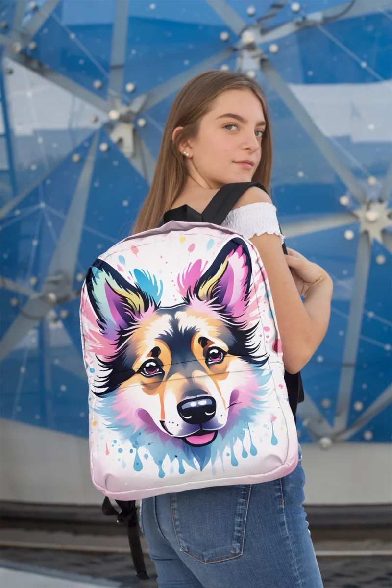 Shollie Collie Shepherd Charm Energetic Dog Minimalist Backpack 2