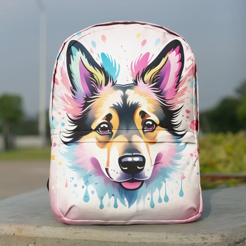 Shollie Collie Shepherd Charm Energetic Dog Minimalist Backpack