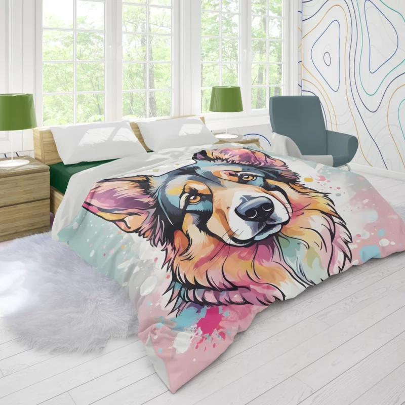 Shollie German Collie Mix Loyal Companion Duvet Cover