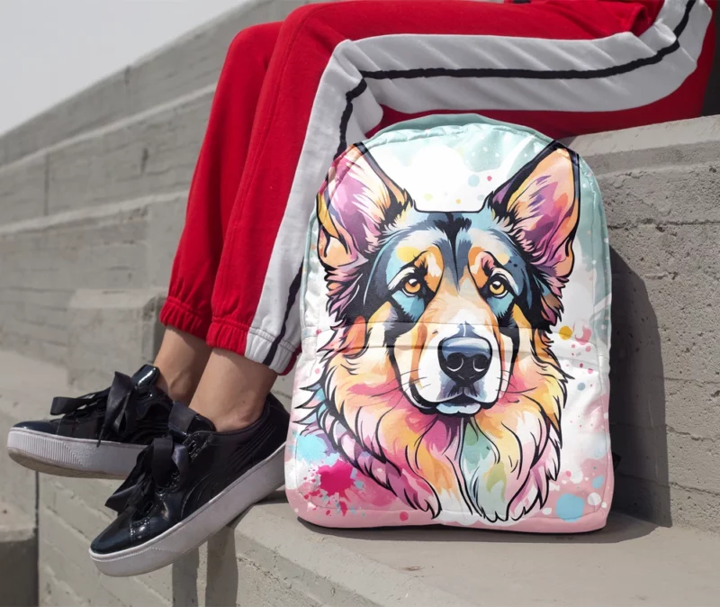 Shollie German Collie Mix Loyal Companion Minimalist Backpack 1