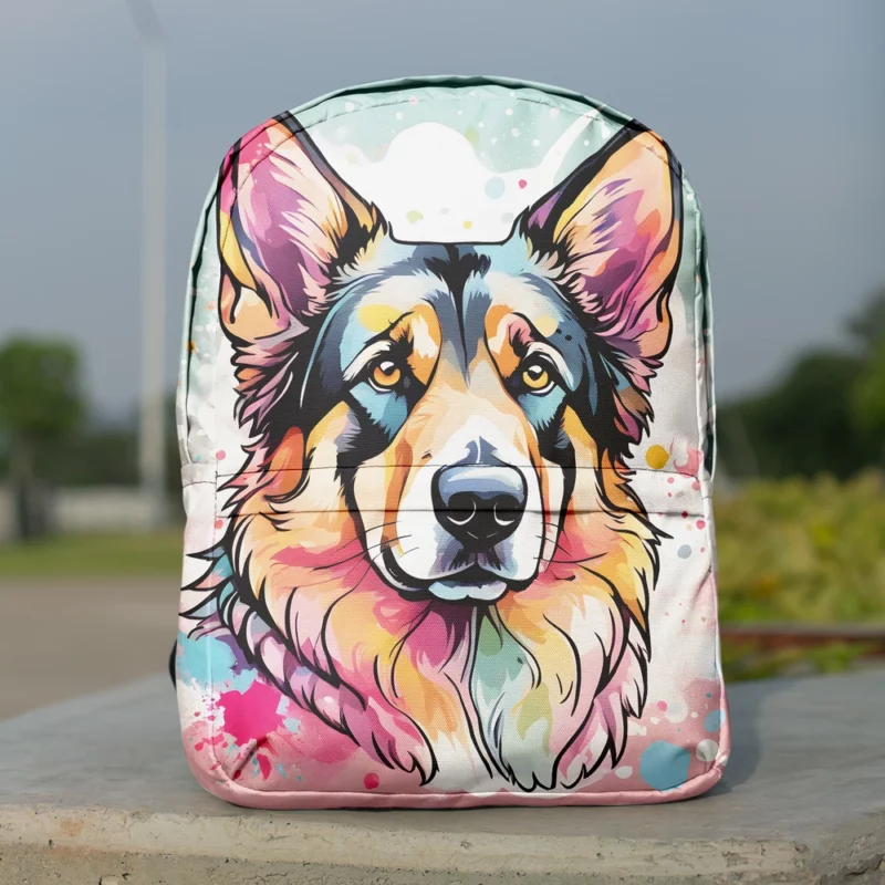 Shollie German Collie Mix Loyal Companion Minimalist Backpack