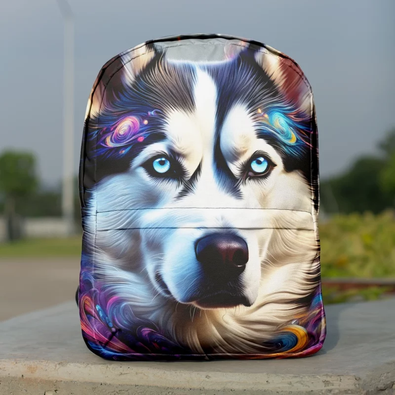 Siberian Husky Beauty Elegant Dog Minimalist Backpack