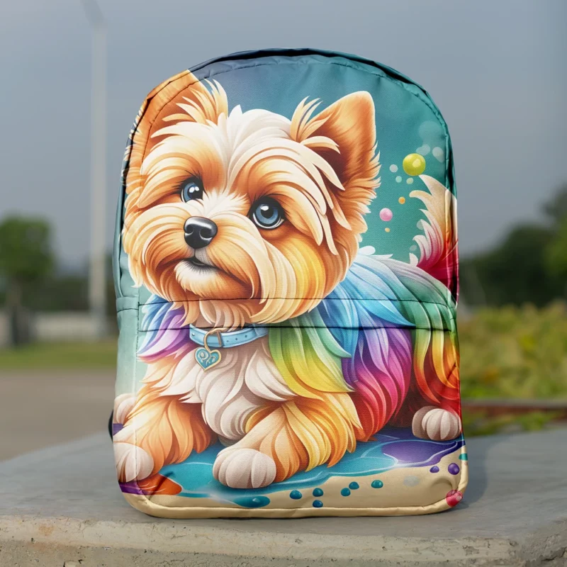 Silky Terrier Elegant Small Companion Minimalist Backpack