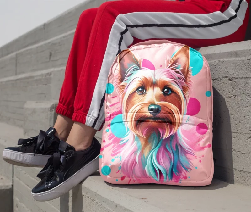 Silky Terrier Joy Playful Canine Minimalist Backpack 1