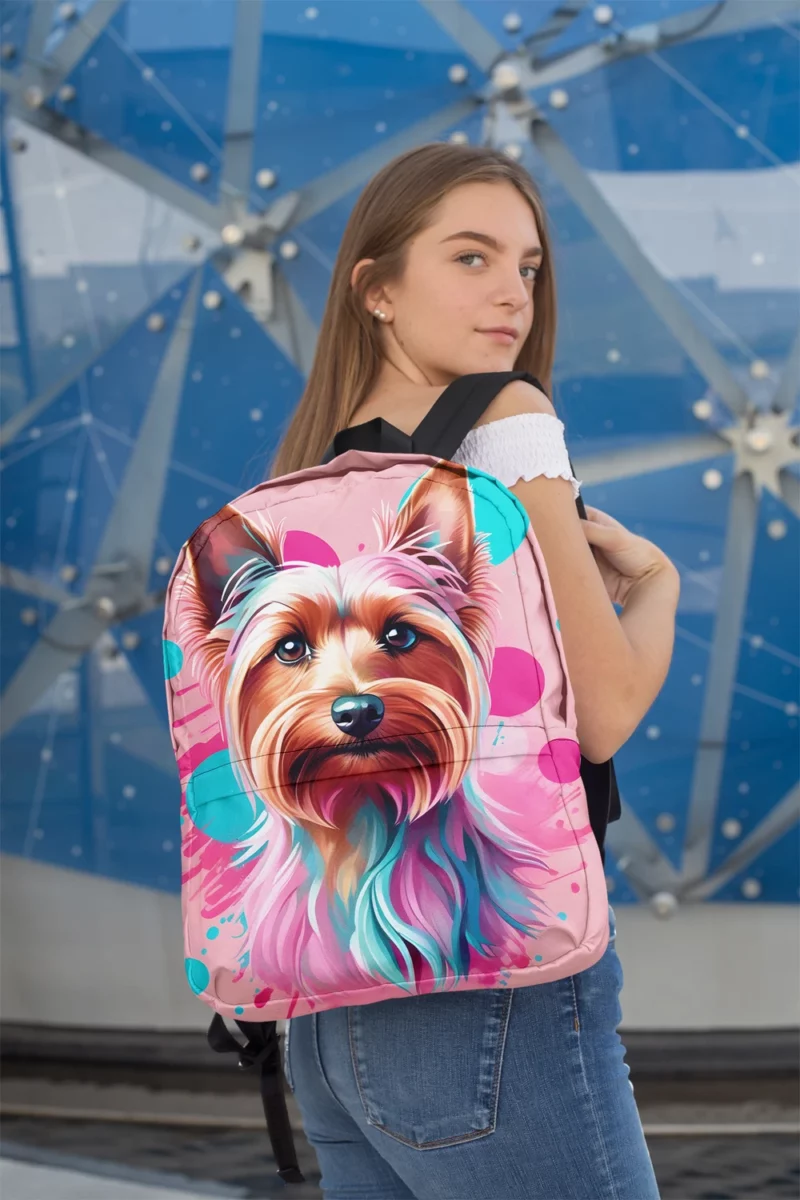 Silky Terrier Joy Playful Canine Minimalist Backpack 2