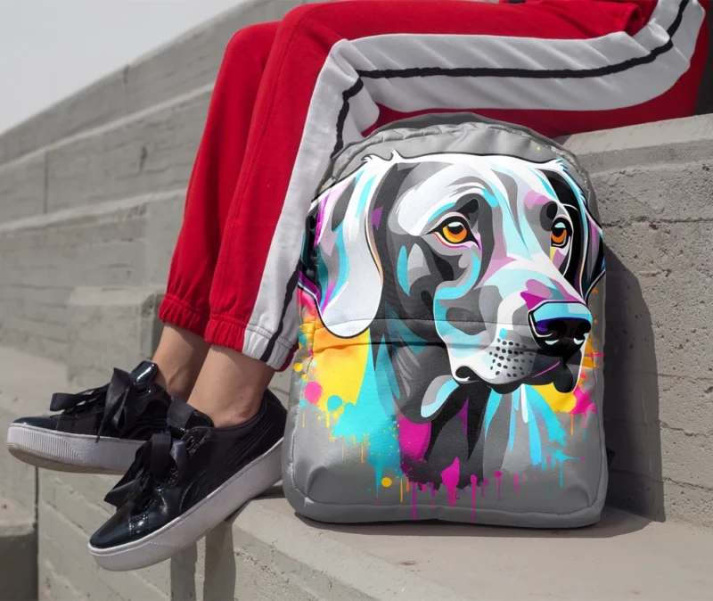 Silver Wonder Weimaraner Dog Breed Minimalist Backpack 1