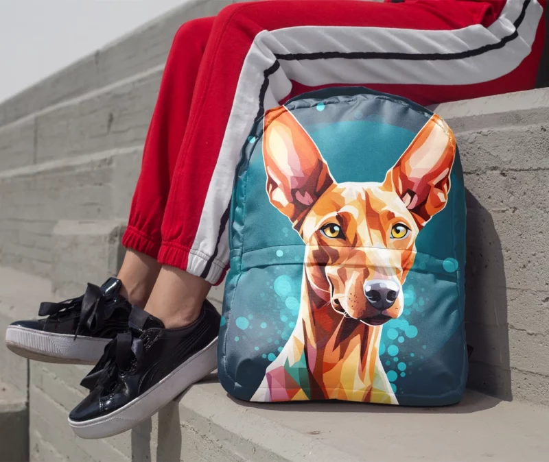 Sleek and Swift Pharaoh Hound Dog Minimalist Backpack 1