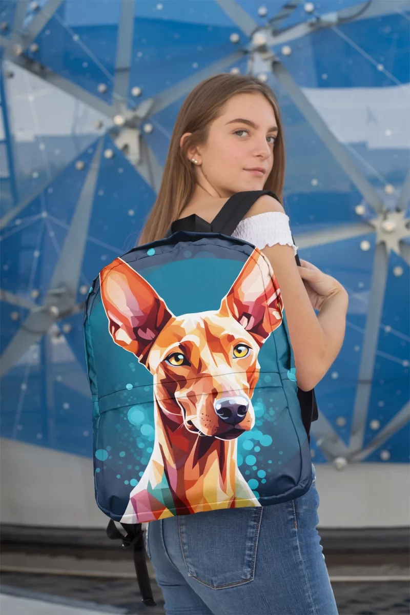 Sleek and Swift Pharaoh Hound Dog Minimalist Backpack 2