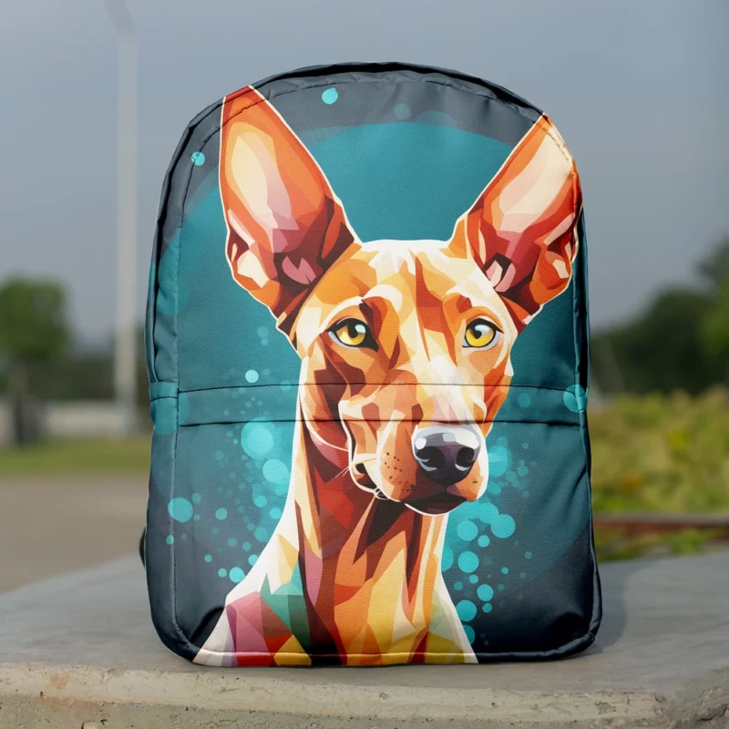 Sleek and Swift Pharaoh Hound Dog Minimalist Backpack