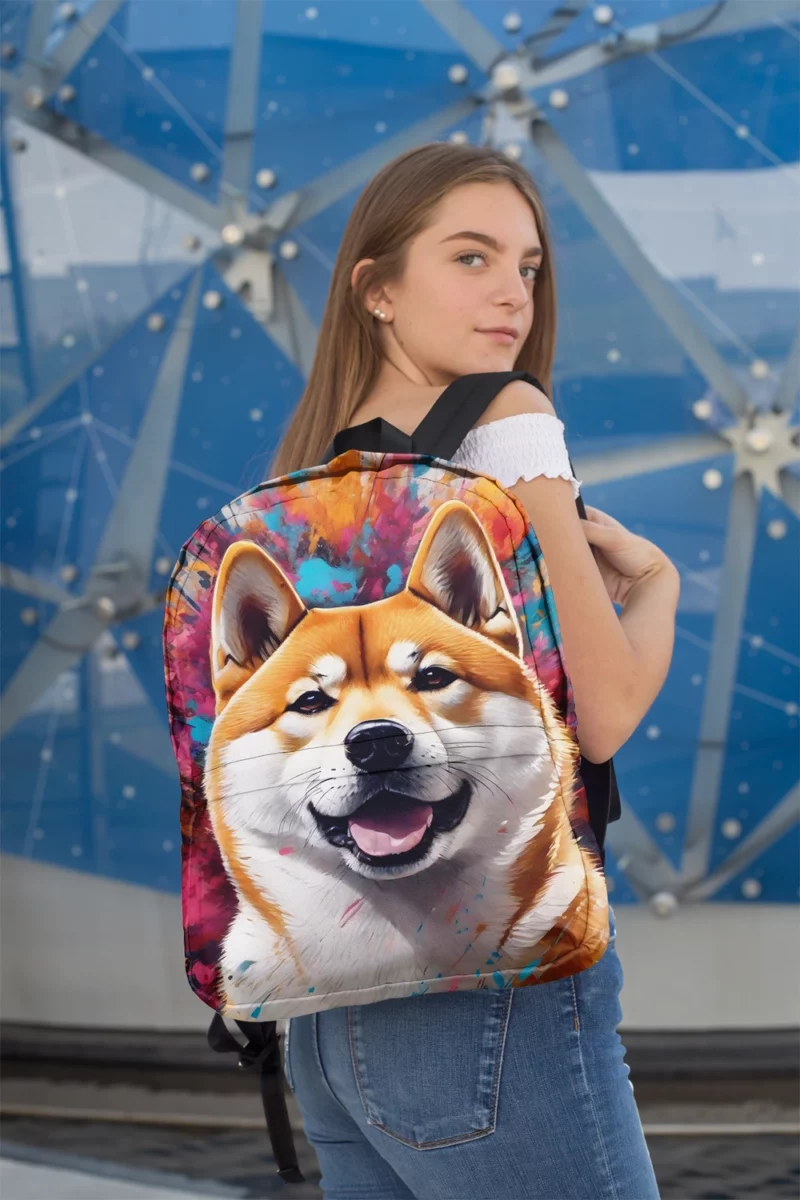 Smart and Loyal Shiba Inu Dog Minimalist Backpack 2