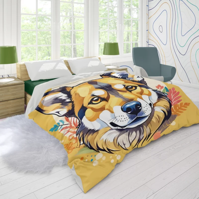 Smart and Loyal Shikoku Dog Duvet Cover