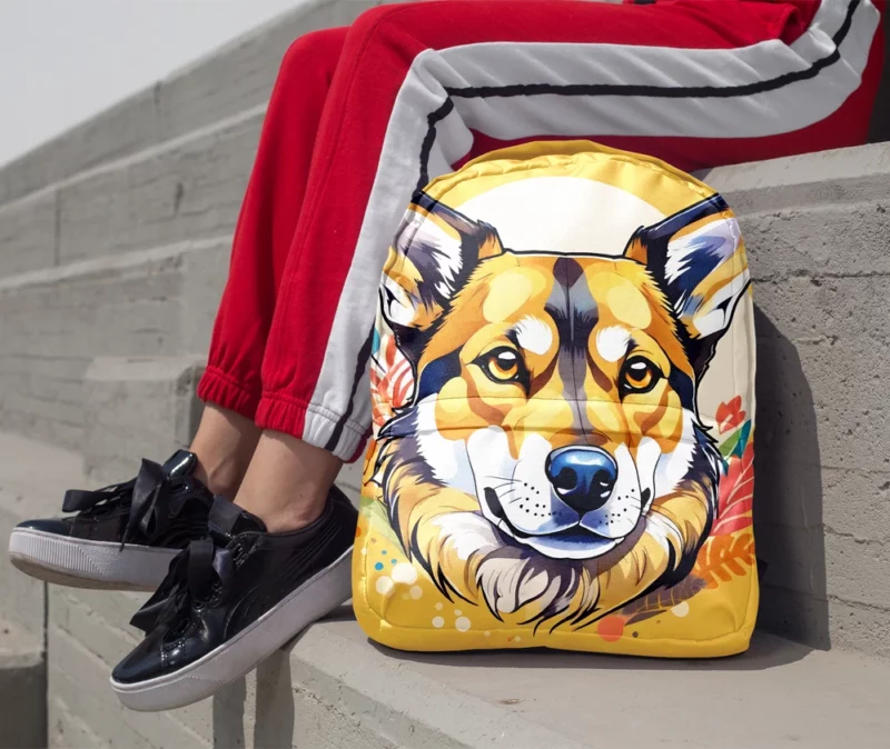Smart and Loyal Shikoku Dog Minimalist Backpack 1