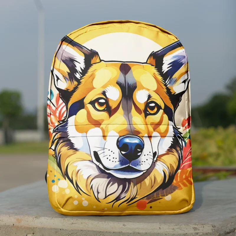 Smart and Loyal Shikoku Dog Minimalist Backpack