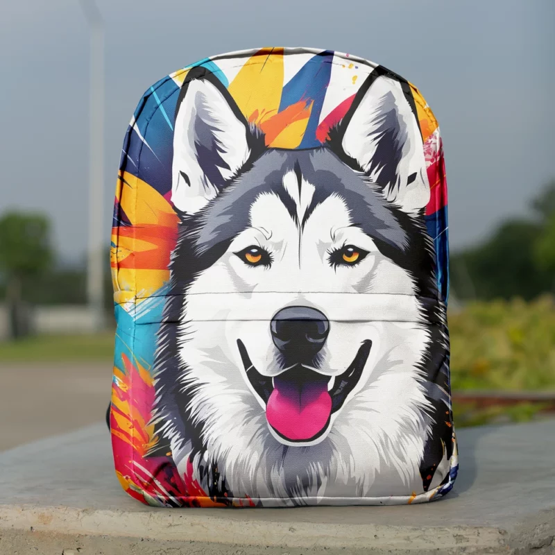 Smart and Loyal Siberian Husky Minimalist Backpack