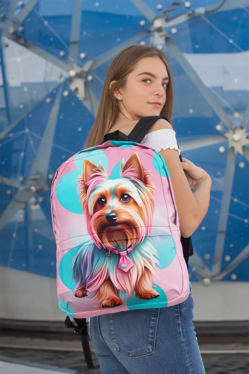 Smart and Loyal Silky Terrier Minimalist Backpack 2