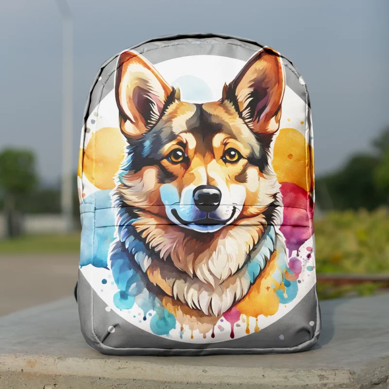 Smart and Loyal Swedish Vallhund Dog Minimalist Backpack