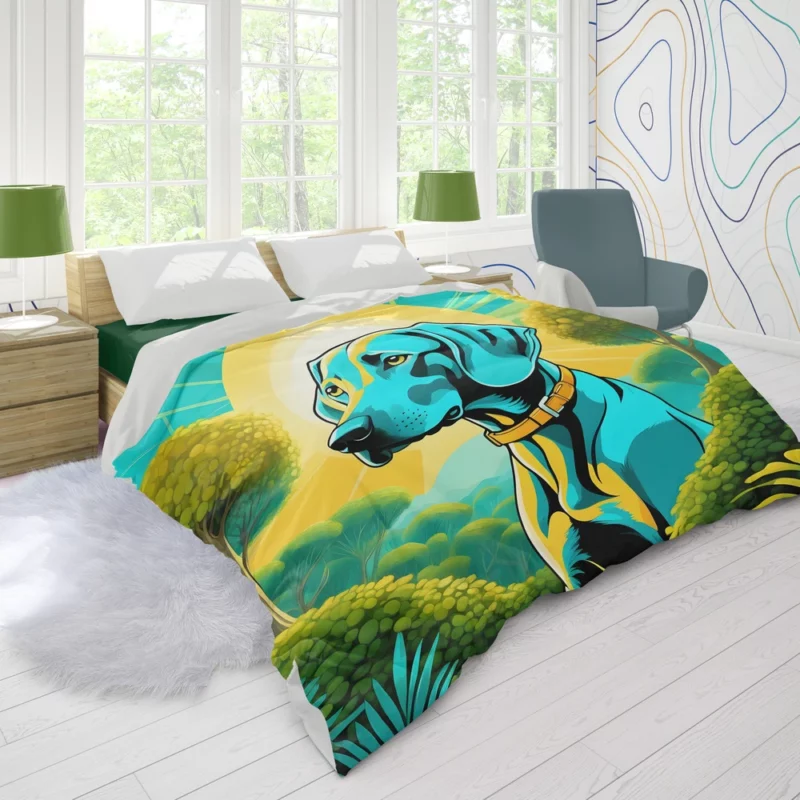 Smart and Loyal Weimaraner Dog Duvet Cover