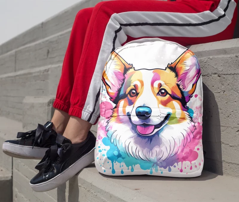 Smart and Loyal Welsh Corgi Duo Minimalist Backpack 1