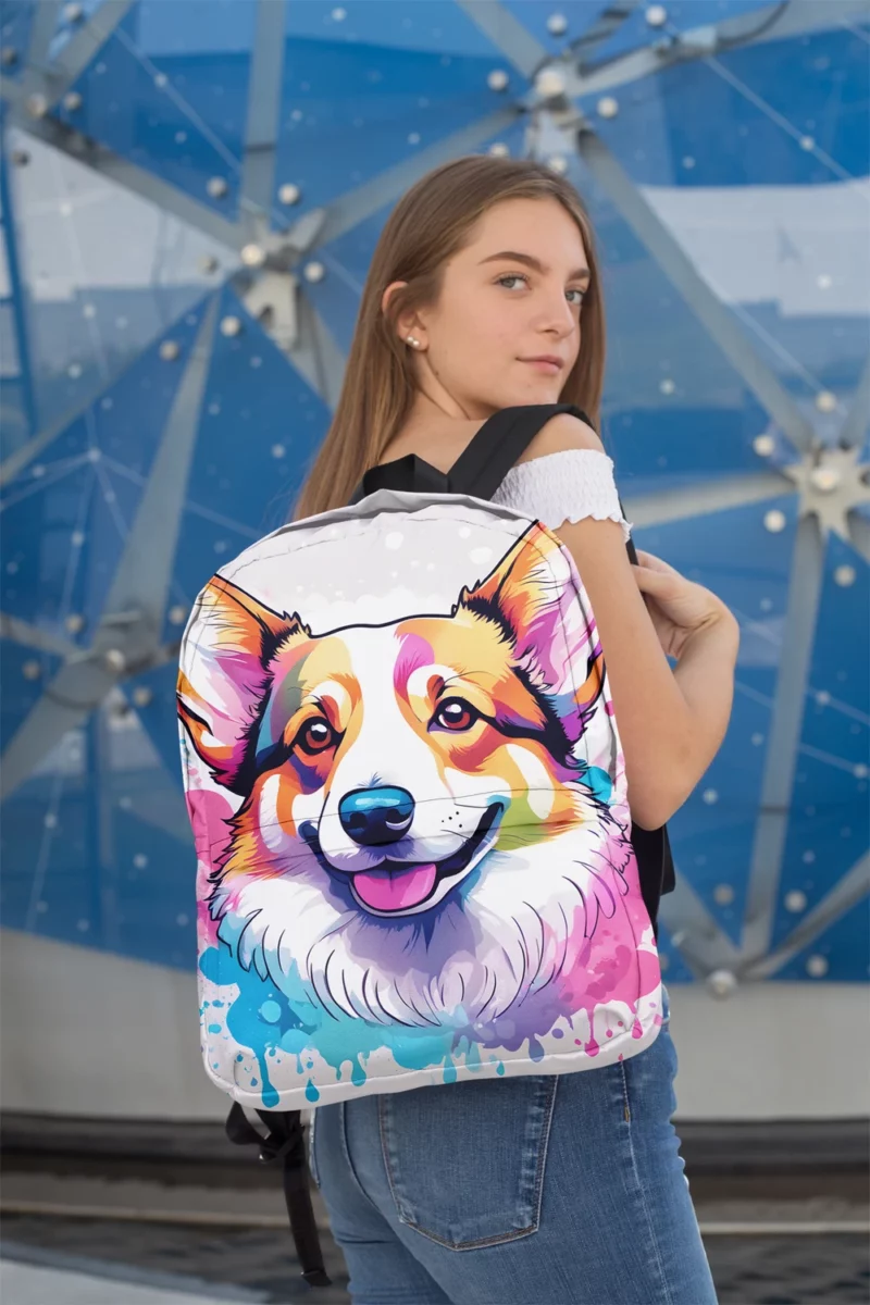 Smart and Loyal Welsh Corgi Duo Minimalist Backpack 2