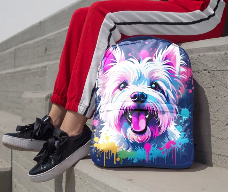 Smart and Loyal Westie Dog Minimalist Backpack 1