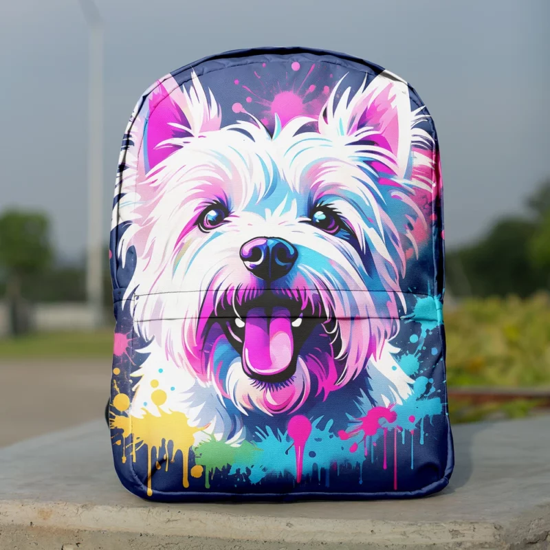 Smart and Loyal Westie Dog Minimalist Backpack